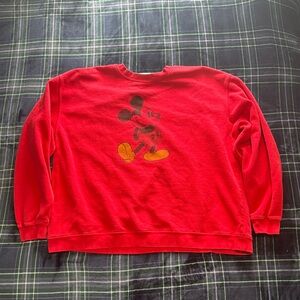 Men’s Red Mickey Mouse Disney crewneck sweatshirt. Size XXL.